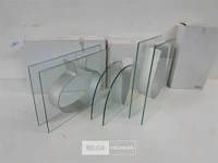 6 x vaas glas met metaal 3 assorti - afbeelding 3 van  3