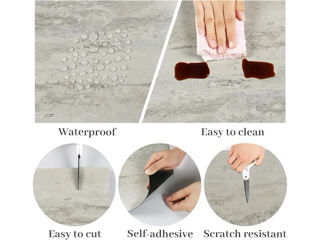 6 x varypaper zelfklevende vloertegels - afbeelding 2 van  4