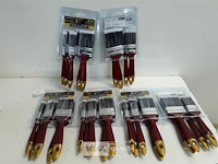 6 x verfborstel in set plat 5 delig - afbeelding 1 van  3