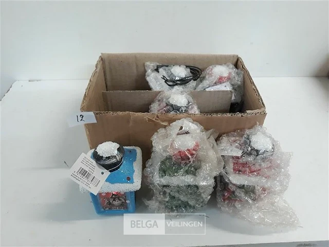 6 x verlicht kerstlantaarn 11 cm - afbeelding 3 van  3