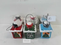 6 x verlicht kerstlantaarn 11 cm - afbeelding 1 van  3