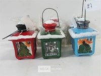 6 x verlicht kerstlantaarn 11 cm - afbeelding 3 van  3