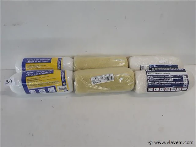 6 x vervangrol voor muur en plafondverf 18 cm - afbeelding 1 van  2
