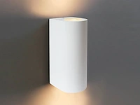 6 x wandlamp modern halfrond gu10 duo fitting zand wit waterdicht - afbeelding 1 van  4