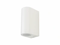 6 x wandlamp modern halfrond gu10 duo fitting zand wit waterdicht - afbeelding 2 van  4
