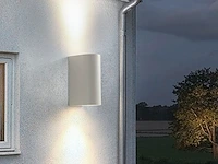 6 x wandlamp modern halfrond gu10 duo fitting zand wit waterdicht - afbeelding 3 van  4