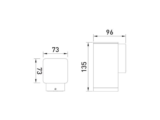6 x wandlamp rechthoekig gu10 fitting zand zwart waterdicht - afbeelding 6 van  6