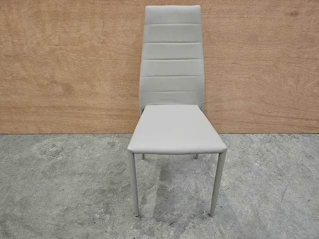 6 x young line eetkamerstoel pu creme frame + poten - afbeelding 3 van  4