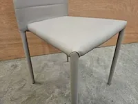 6 x young line eetkamerstoel pu creme frame + poten - afbeelding 4 van  4