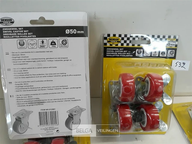 6 x zwenkwiel 4 stuks 50 mm - afbeelding 3 van  3