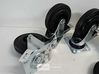 6 x zwenkwiel met rem 125 mm - afbeelding 3 van  3