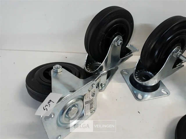 6 x zwenkwiel met rem 125 mm - afbeelding 3 van  3