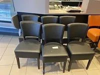 6 zwarte bijzetstoelen - afbeelding 1 van  4
