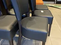 6 zwarte bijzetstoelen - afbeelding 3 van  4