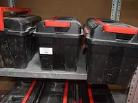 6 zwarte gereedschapskoffers met sanitaire koppelstukken (7) - afbeelding 7 van  11