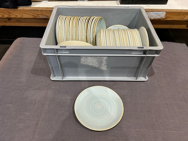 60 bordjes wit/blauw - afbeelding 1 van  5