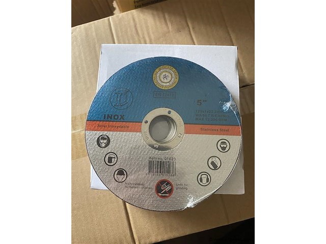 60 doorslijpschijven 125 mm metaal - afbeelding 1 van  2