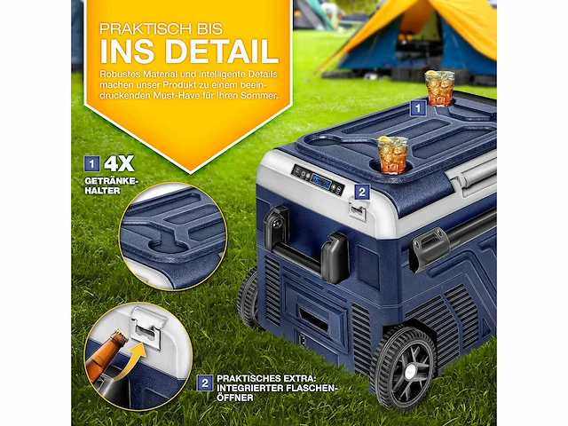 60 liter elektrische compressor koelbox / marineblauw | elektrische vriezer met app - afbeelding 4 van  7