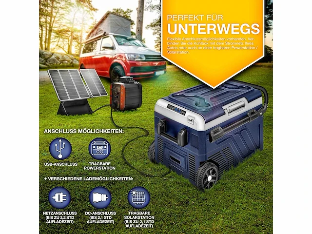 60 liter elektrische compressor koelbox / marineblauw | elektrische vriezer met app - afbeelding 5 van  7