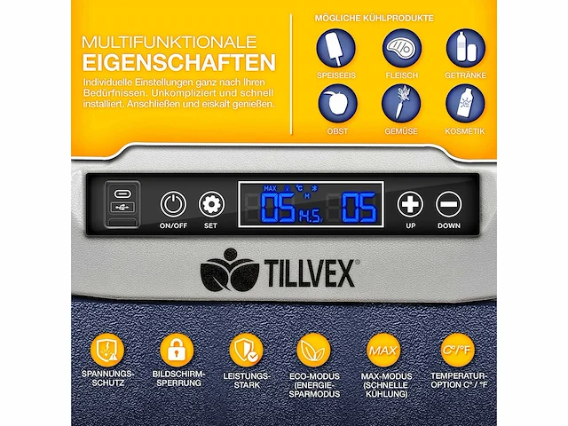 60 liter elektrische compressor koelbox / marineblauw | elektrische vriezer met app - afbeelding 6 van  7