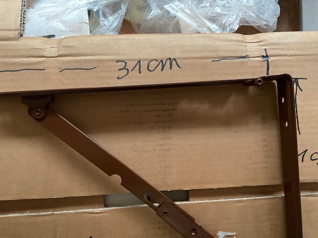 60 x bruine inklapbare plankdragers - afbeelding 3 van  3