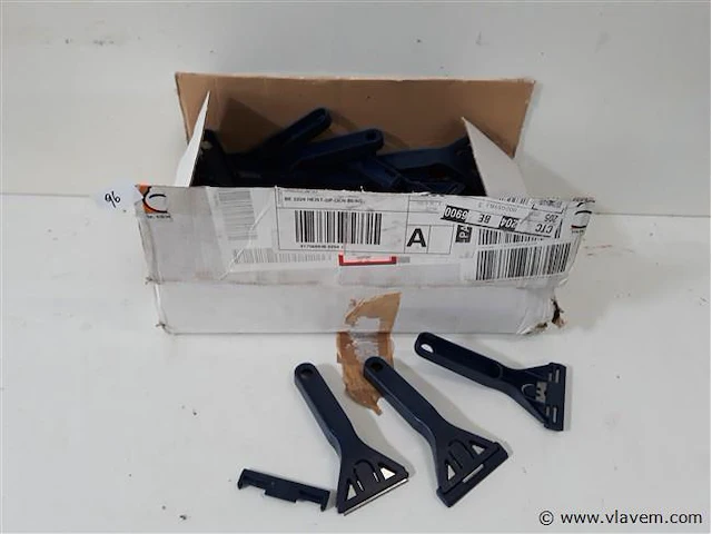 60 x glaskrabber met pvc handvat - afbeelding 1 van  2