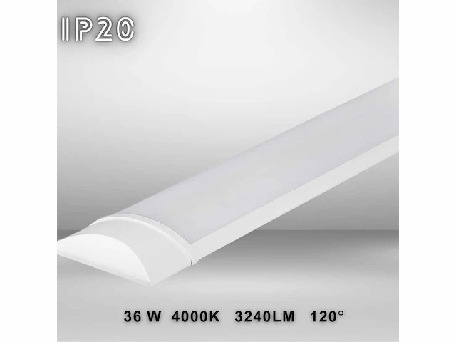 60 x led batten light 36w - 120cm - 4000k neutraal wit - stofdicht - afbeelding 1 van  6