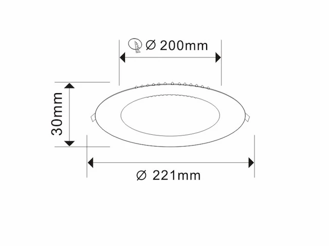 60 x led paneel 18w - led smd - inbouw - rond - 6500k (daglicht) - afbeelding 3 van  4