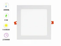 60 x led paneel 18w - led smd - inbouw - vierkant - 3000k (warm wit) - afbeelding 2 van  5