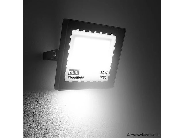 60 x led schijnwerper 30w mini – 6500k koud wit – ip65 – 2400 lm – smd - afbeelding 1 van  5