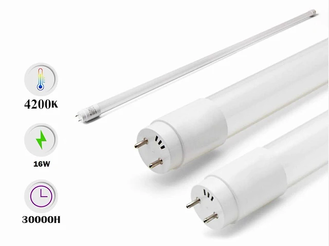 60 x led tube 16w - 120 cm - 4200k neutraal wit - t8 - afbeelding 1 van  5