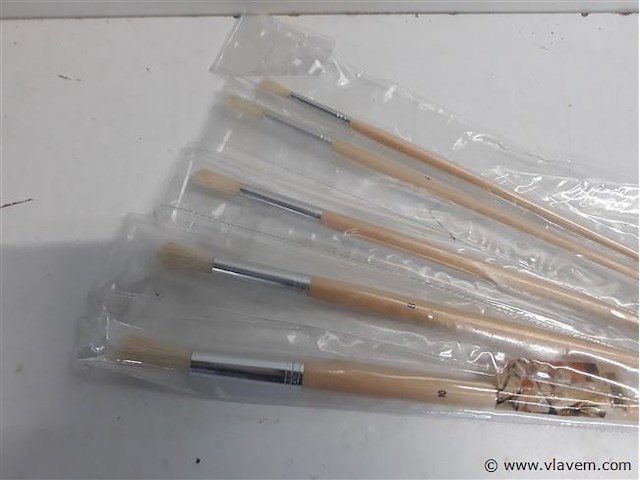 60 x penselen rond 12 x nr 2 -4 -6 – 8 -10 - afbeelding 2 van  2
