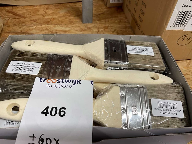 60 x platte verfborstels - afbeelding 2 van  4