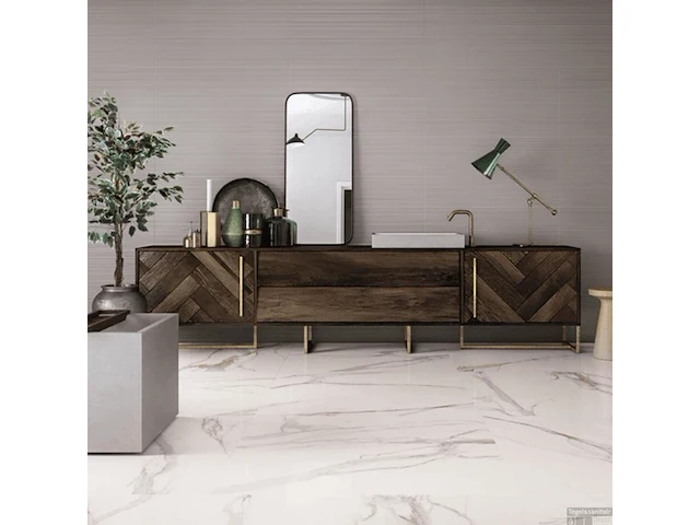 600x600mm gerectificeerd calacatta gold glossy 18,72m² - afbeelding 1 van  2