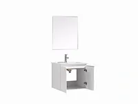60cm badkamermeubelset mdf - kleur: mat wit - afbeelding 2 van  6
