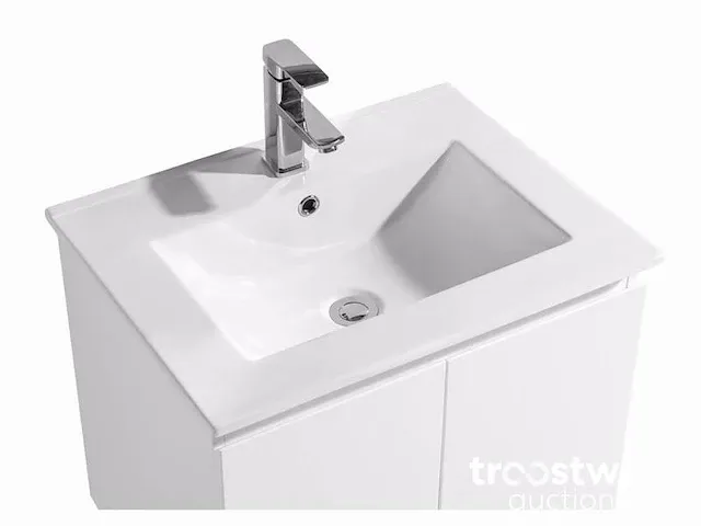 60cm badkamermeubelset mdf - kleur: mat wit - afbeelding 3 van  6