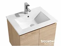 60cm badkamermeubelset mdf - kleur: white oak - afbeelding 2 van  7