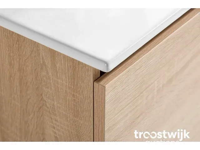 60cm badkamermeubelset mdf - kleur: white oak - afbeelding 3 van  7
