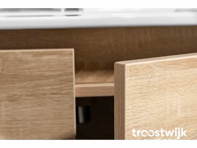 60cm badkamermeubelset mdf - kleur: white oak - afbeelding 5 van  7