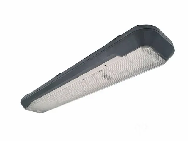 60cm pro design dubbele led tl t8 armaturen waterdicht donkergrijs met reflector - afbeelding 1 van  6