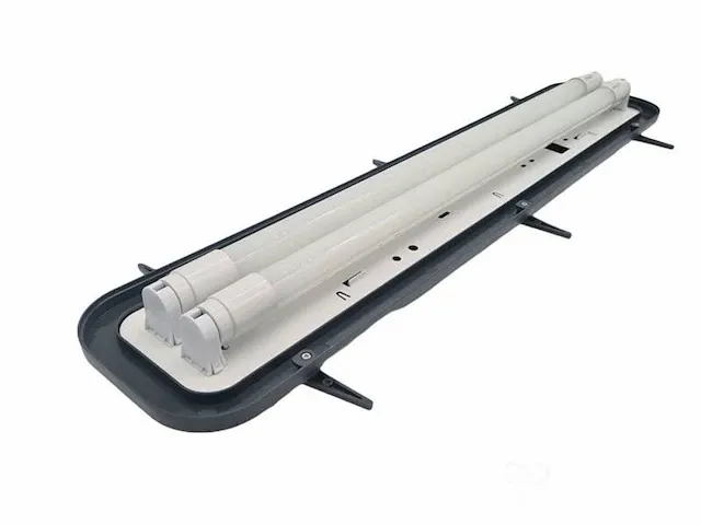 60cm pro design dubbele led tl t8 armaturen waterdicht donkergrijs met reflector - afbeelding 3 van  6