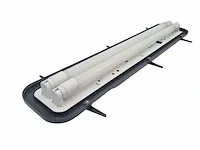 60cm pro design dubbele led tl t8 armaturen waterdicht donkergrijs met reflector - afbeelding 3 van  6