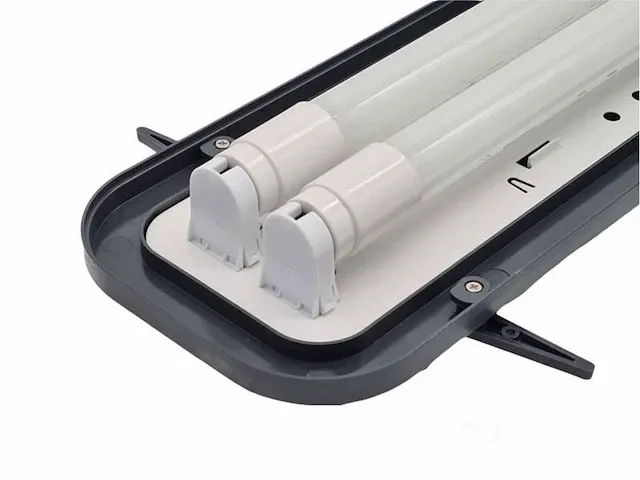 60cm pro design dubbele led tl t8 armaturen waterdicht donkergrijs met reflector - afbeelding 5 van  6