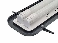 60cm pro design dubbele led tl t8 armaturen waterdicht donkergrijs met reflector - afbeelding 5 van  6