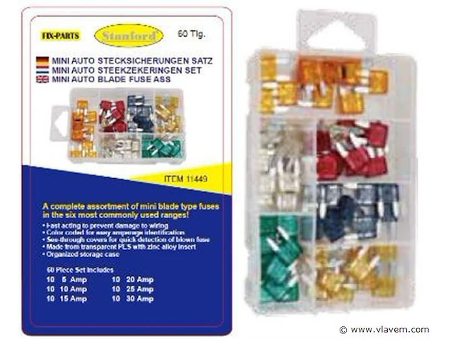 60delige mini autozekering - afbeelding 1 van  3