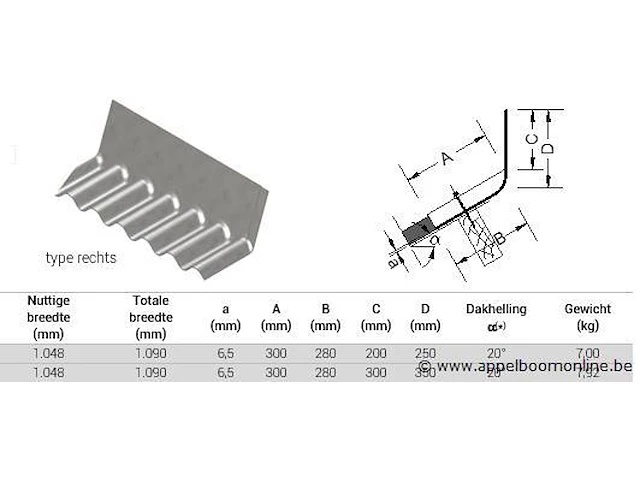 60x opgeb.eindstuk 76 20cm 20° links wog345 (60 st/pal) - afbeelding 3 van  3