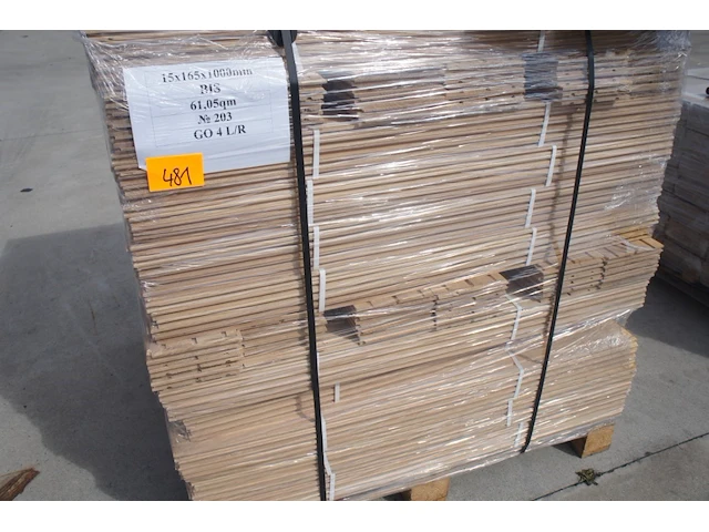 61,05 m² massief eiken visgraatparket 15mm - afbeelding 2 van  8