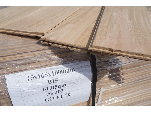 61,05 m² massief eiken visgraatparket 15mm - afbeelding 3 van  8