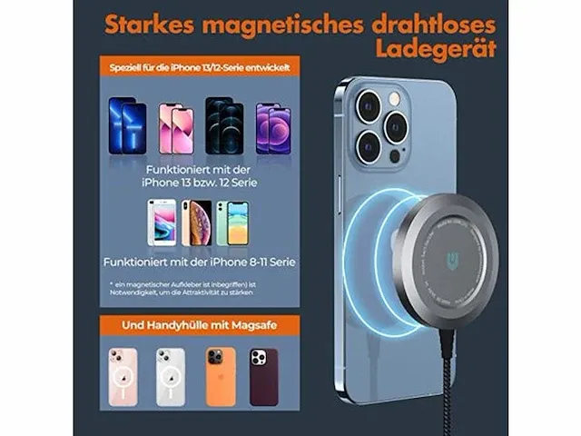 61x unbreakcable magnetische wireless charger - afbeelding 3 van  6
