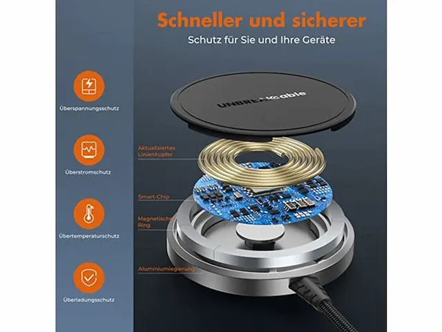 61x unbreakcable magnetische wireless charger - afbeelding 6 van  6